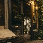 Entrée du bistrot des dames paris, ancien nom avant Hôtel L’Eldorado