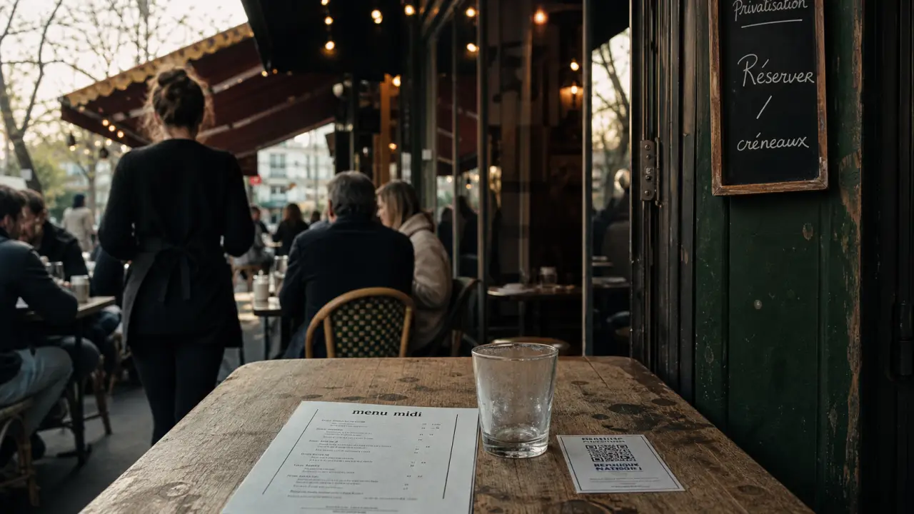 Brasserie Nation en terrasse, menu midi et créneaux à vérifier