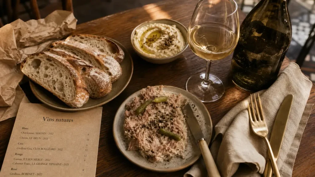Damenation à Paris : cuisine de marché, rillettes et vins natures nature