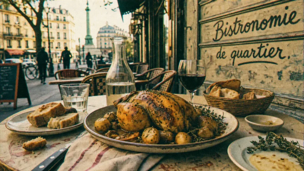 Restaurants nation : table de bistrot et poulet rôti à Nation