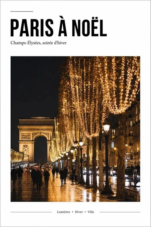 Paris a noel : illuminations de Noël sur les Champs-Élysées à Paris