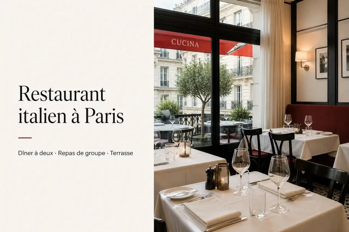 L'Incontro - restaurant italien Paris 2, salle chic et terrasse conviviale dans une ambiance italienne
