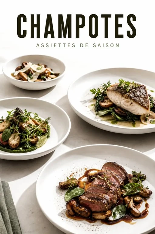 Champotes restaurant porte de champerret paris 17 : assiettes bistronomiques de saison en gros plan