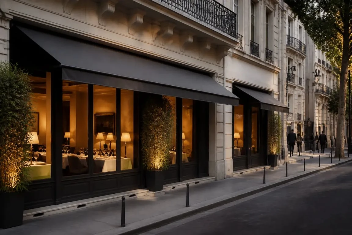 Restaurant Laurent Paris, façade élégante au bas des Champs-Élysées