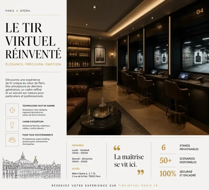 Ambiance chic et moderne du Pan Bar à Paris pour une soirée de tir virtuel