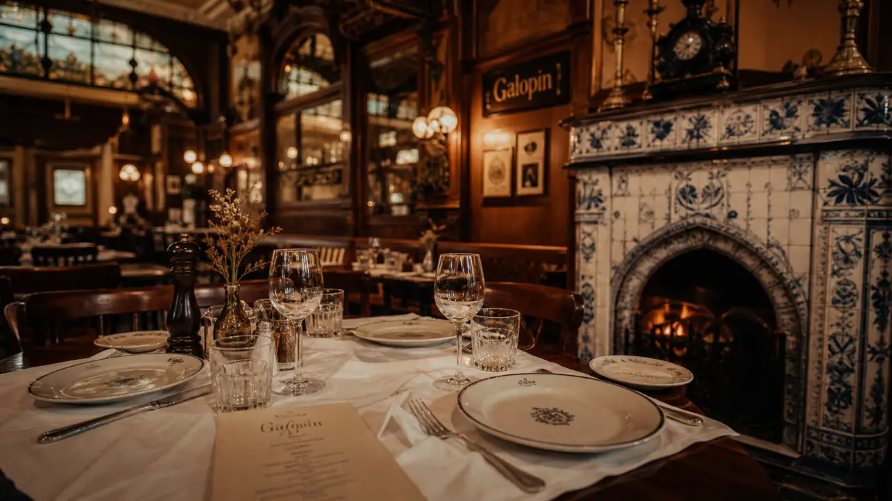 Galopin restaurant paris, intérieur brasserie Belle Époque près de la Bourse