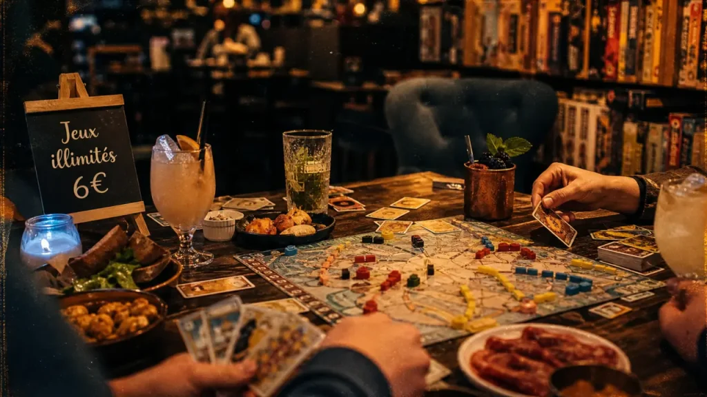 Loufoque Paris 5, un restaurant et bar à jeux avec jeux illimités, karaoké privé et brunch