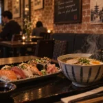 Aichi restaurant japonais paris 3 : sushis et bol de ramen fumant