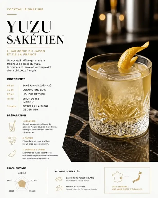 Cocktail signature franco-japonais au Wax Bar Paris