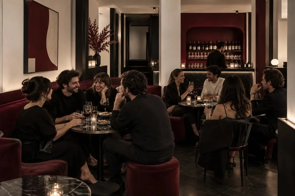 Ambiance conviviale illustrant L’Astrolabe, bar à groupes dans Paris 15