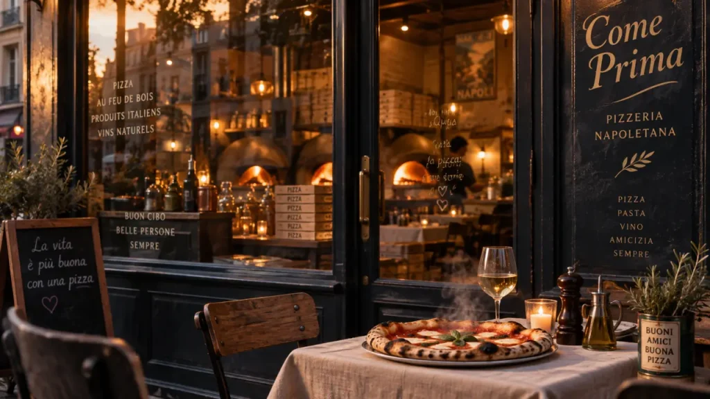 Come Prima by Oskian restaurant italien Paris 1, pizzas au feu de bois à la terrasse