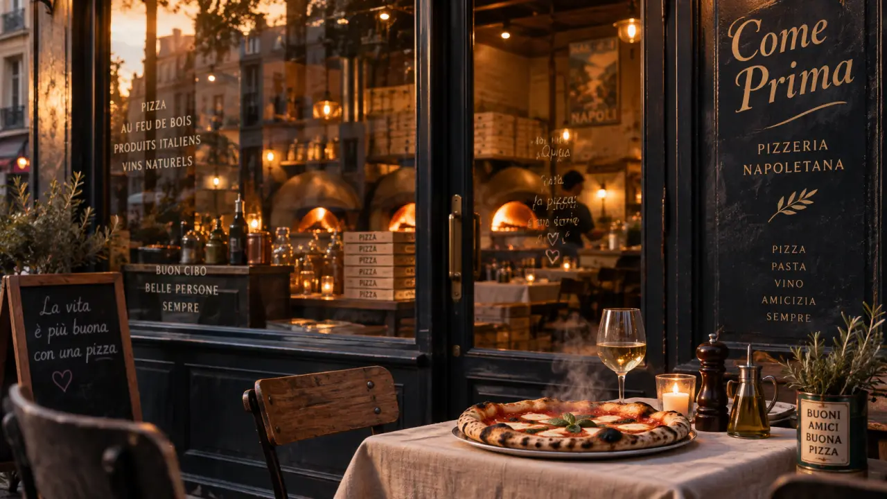 Come Prima by Oskian restaurant italien Paris 1, pizzas au feu de bois à la terrasse