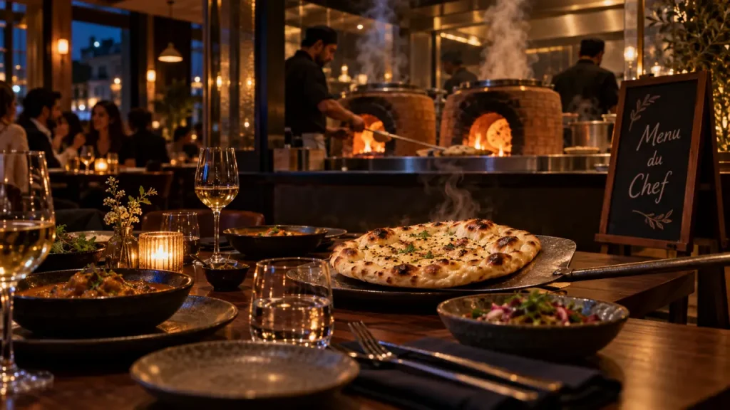Jugaad restaurant indien paris 2 : tandoor en scène, naan et flammes