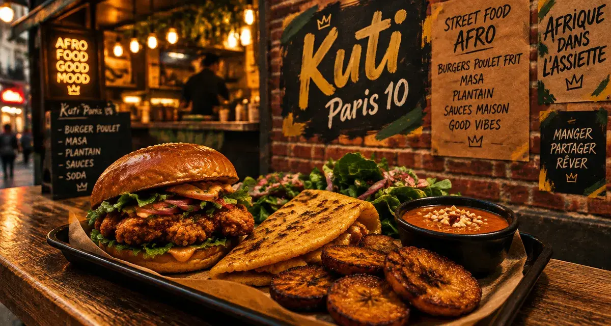 Kuti restaurant paris 10 : poulet frit, masa et plantain