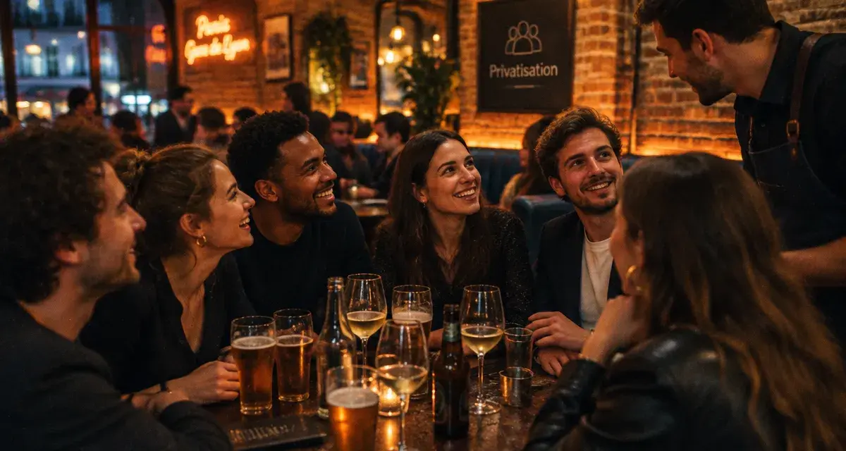 Social bar paris près de la Gare de Lyon, amis et bières au comptoir