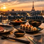 Vue panoramique au Too Restaurant Paris, cuisine fusion et desserts raffinés